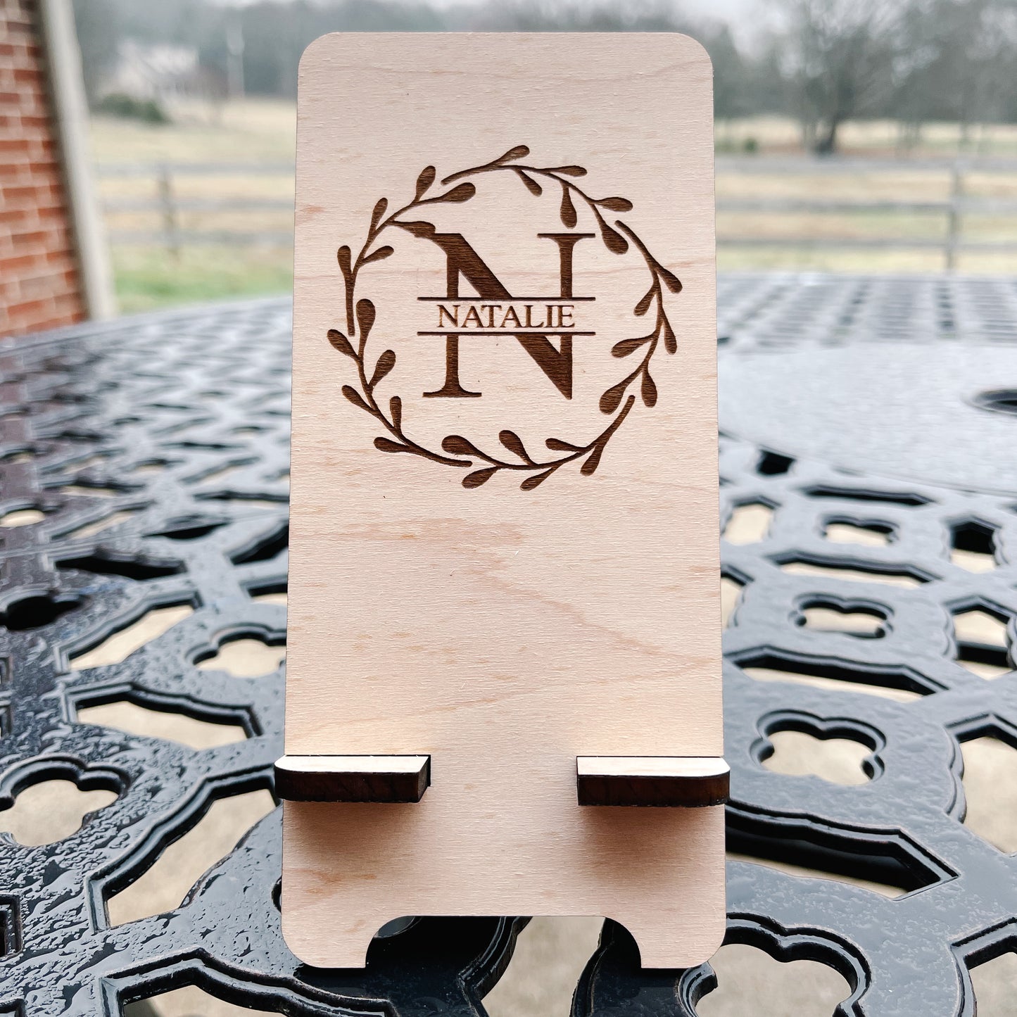 Monogram Cell Phone Stand