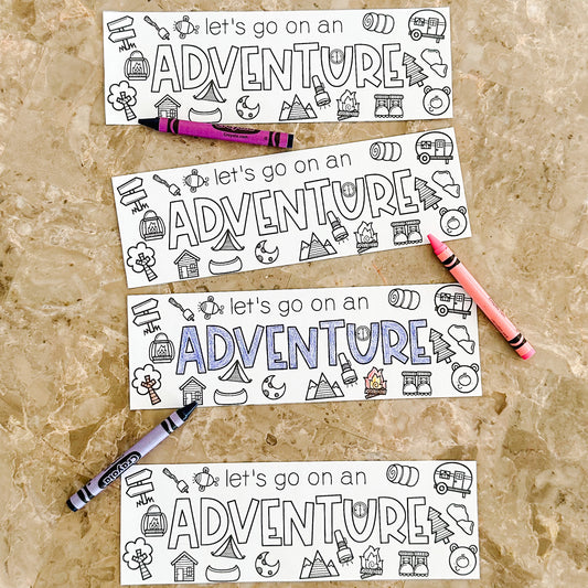 Adventure Bookmark- Digital Download