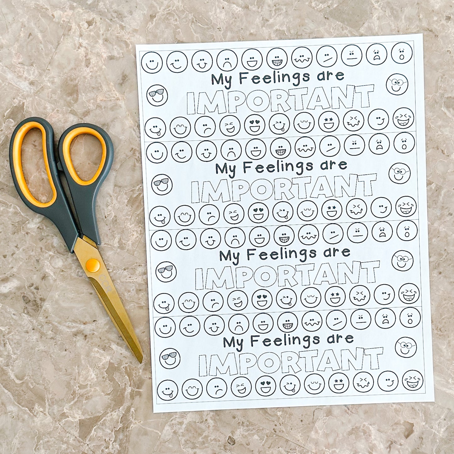 Feelings Are Important SEL Bookmark- Digital Download