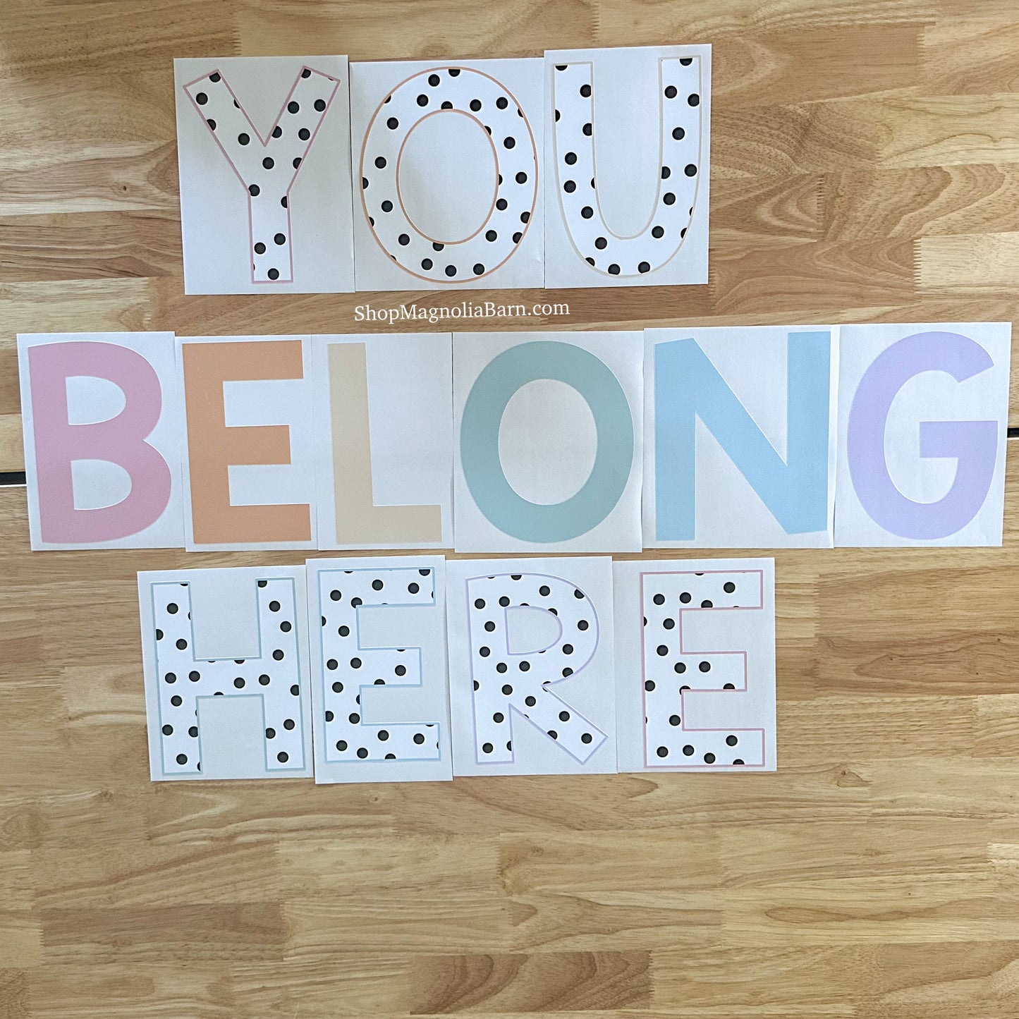 You Belong Here Peel & Stick Bulletin Letters