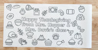 Family Thanksgiving coloring banner