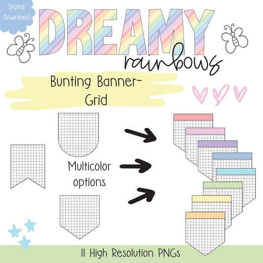 Grid Bunting Banner- Digital Download