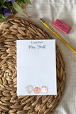 School Supplies Name Notepad: Personalized Teacher Notepad | Custom Name Stationery | School Supplies Design