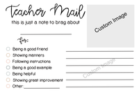 Teacher Mail Printed 4x6 Cards- Custom Image