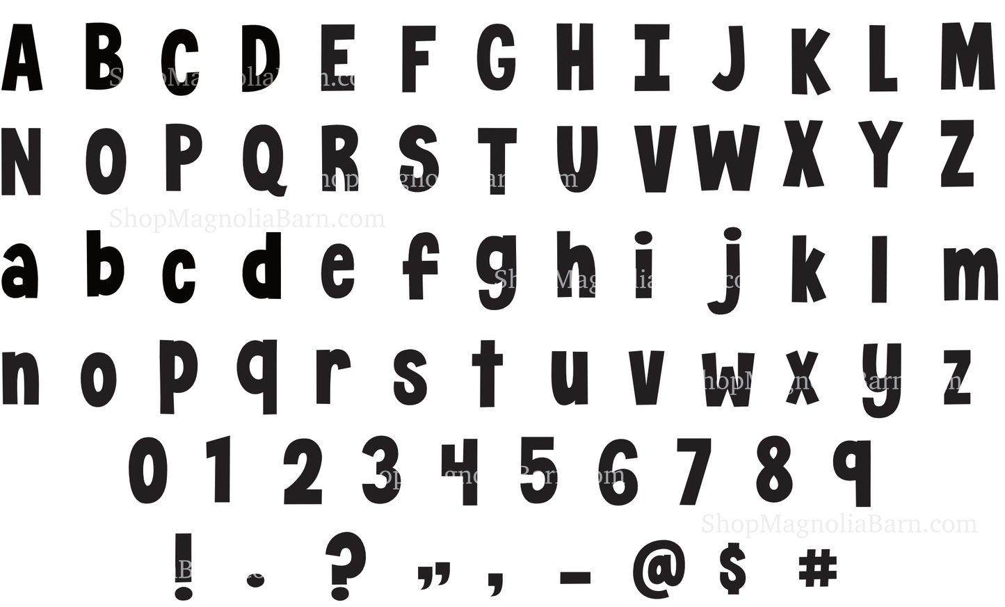 Black and White Font Style 2-  Digital Download