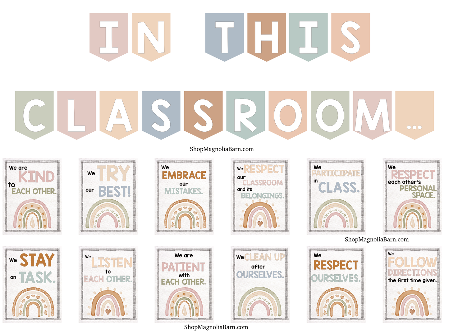 In This Classroom- Laminated & Cut Card Stock