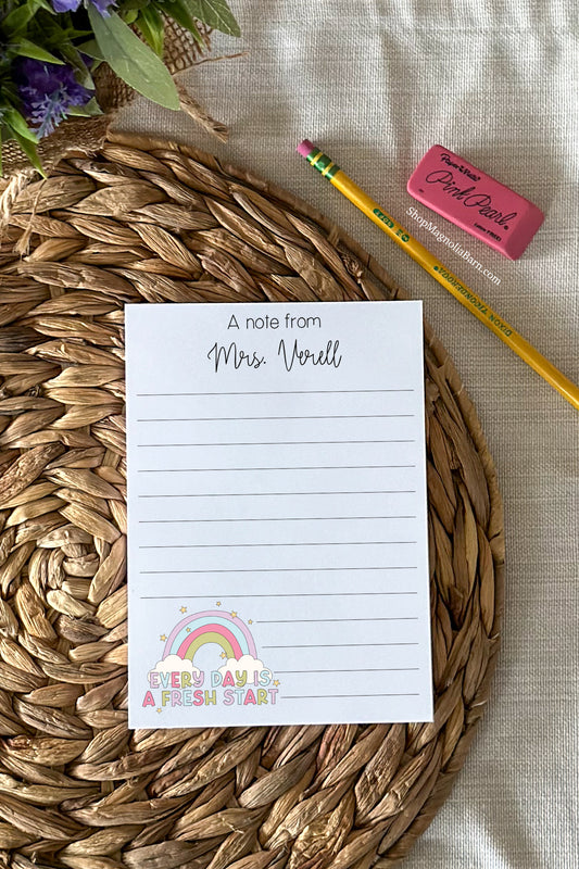 A Fresh Start Custom Notepad