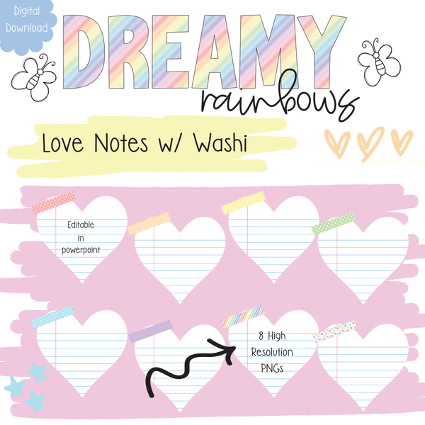 Love Notes w/ Washi - Digital Downloads