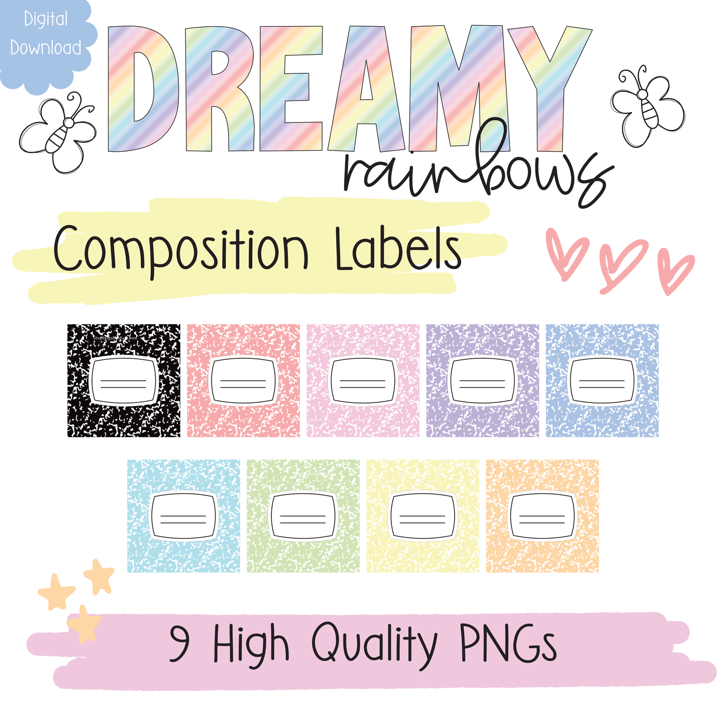 Composition Labels- Digital Download