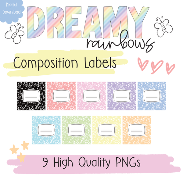 Composition Labels- Digital Download