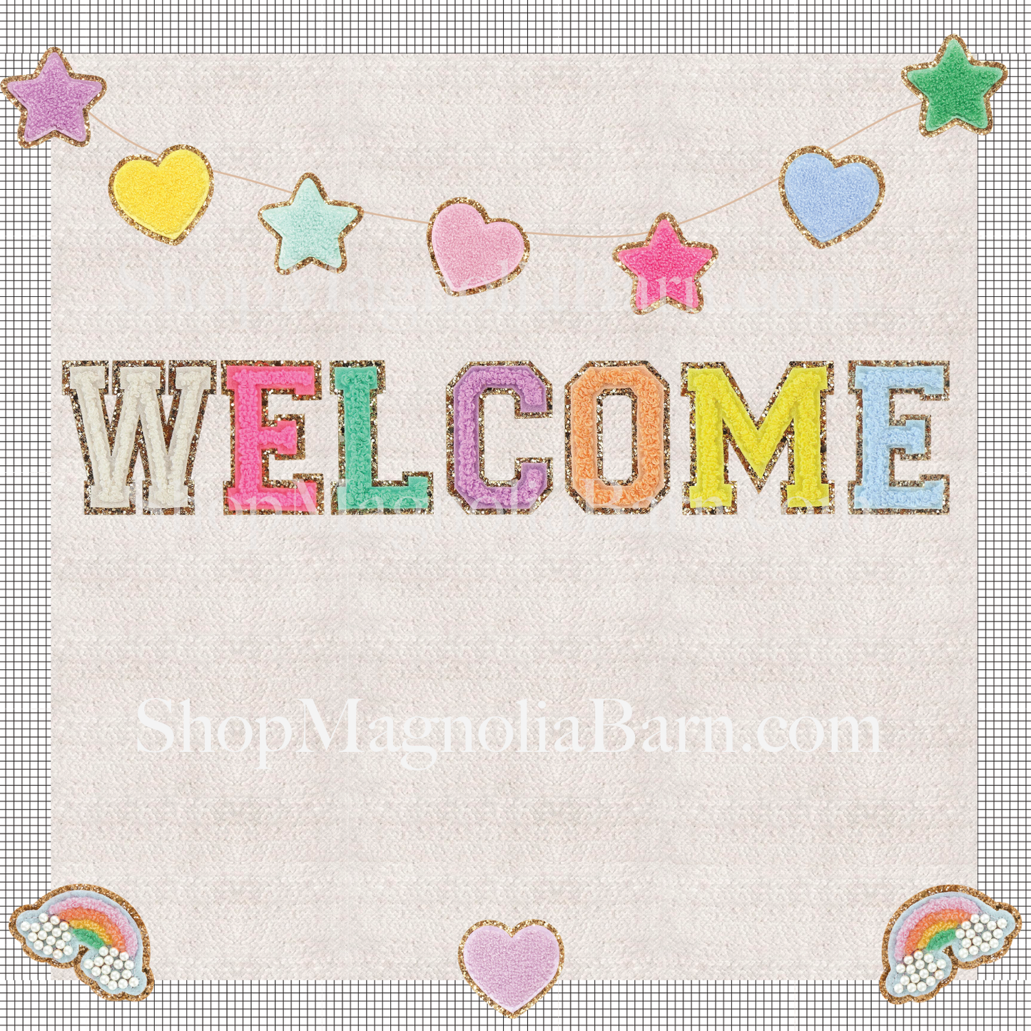 Chenille Patch "Welcome" Printable - Instant Download