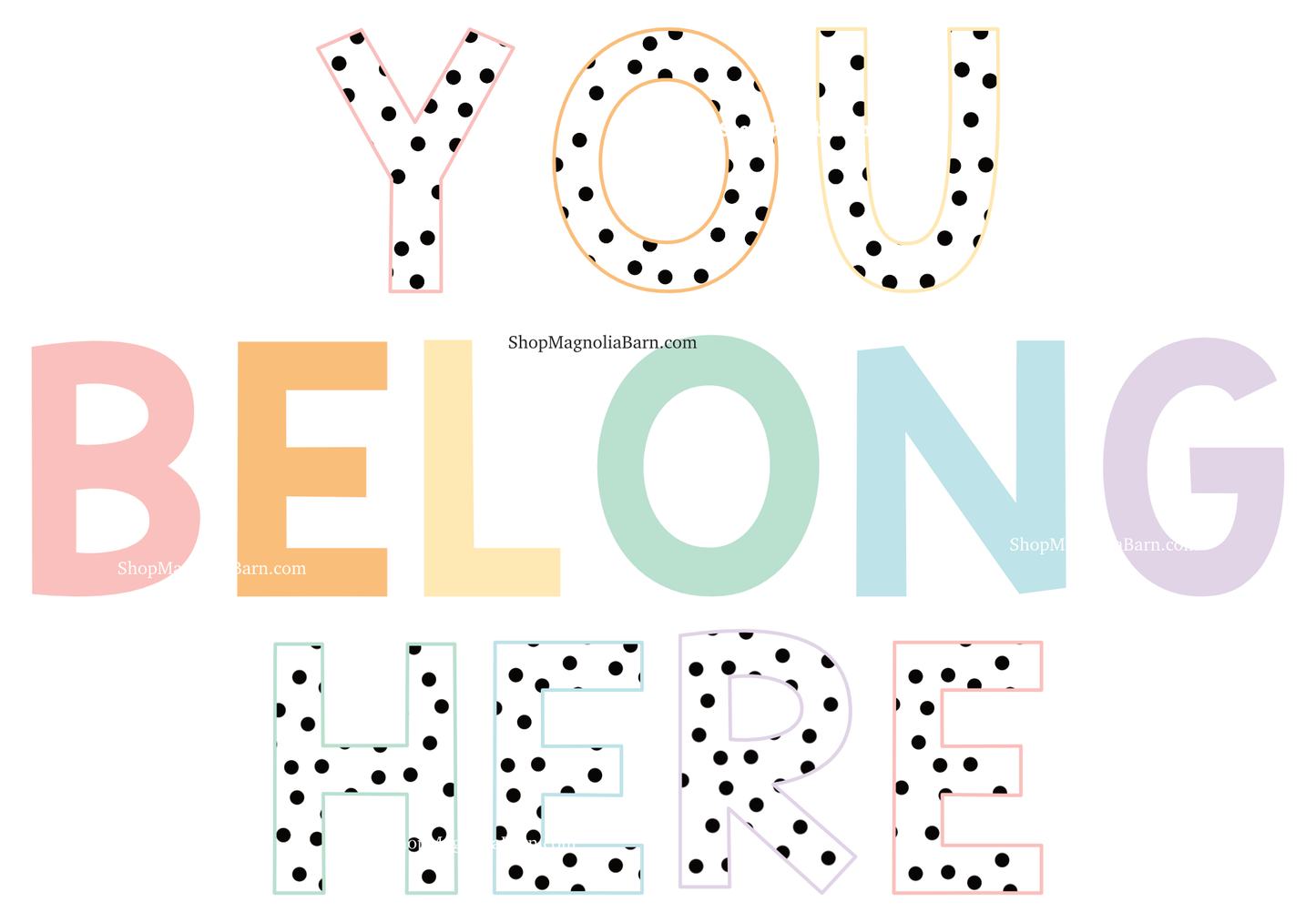 You Belong Here Peel & Stick Bulletin Letters