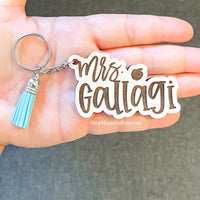 Teacher Name Keychain