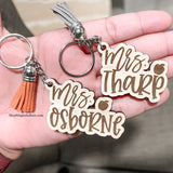 Teacher Name Keychain